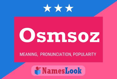 Osmsoz 名字海报