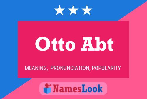 Otto Abt 名字海报