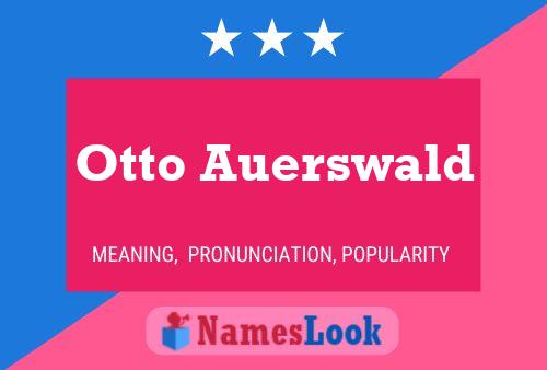 Otto Auerswald 名字海报