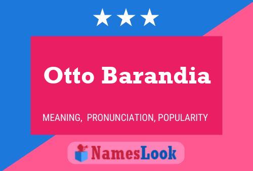 Otto Barandia 名字海报