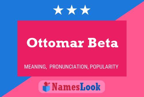 Ottomar Beta 名字海报