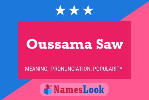 Oussama Saw 名字海报