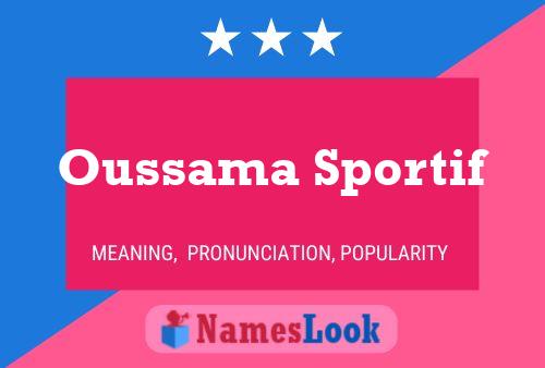 Oussama Sportif 名字海报