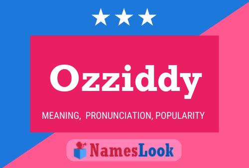 Ozziddy 名字海报