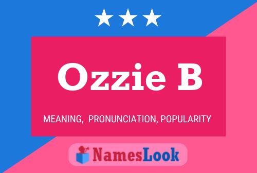 Ozzie B 名字海报