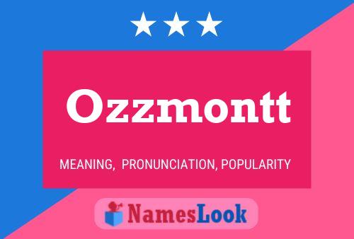 Ozzmontt 名字海报