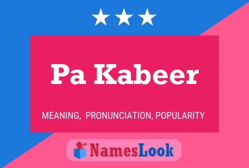 Pa Kabeer 名字海报