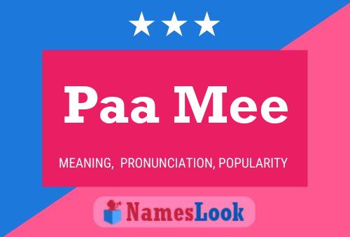 Paa Mee 名字海报