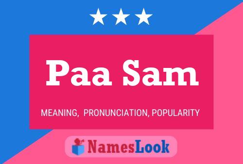 Paa Sam 名字海报