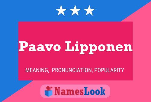 Paavo Lipponen 名字海报