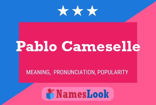 Pablo Cameselle 名字海报