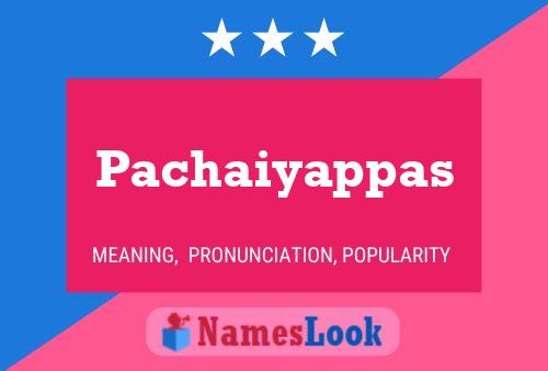 Pachaiyappas 名字海报