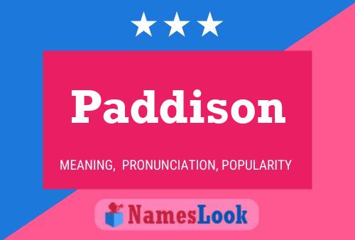 Paddison 名字海报