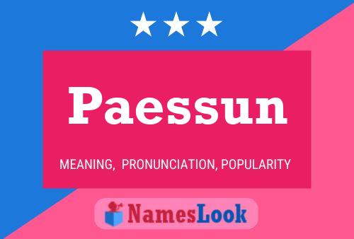 Paessun 名字海报