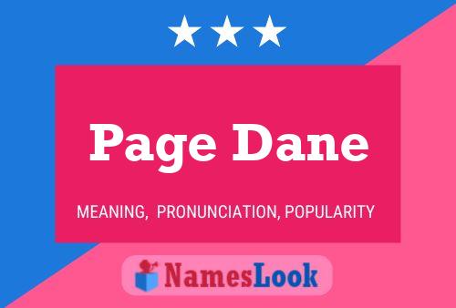 Page Dane 名字海报