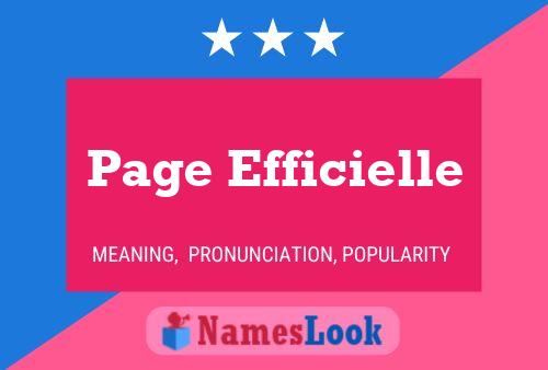 Page Efficielle 名字海报