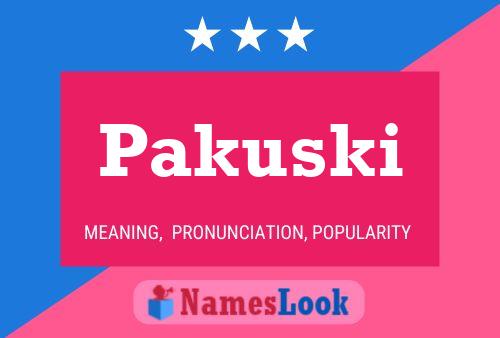 Pakuski 名字海报