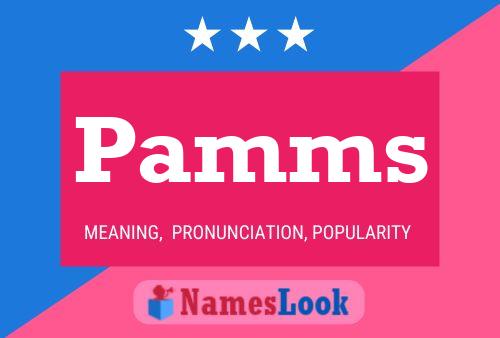 Pamms 名字海报