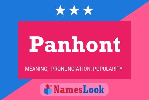 Panhont 名字海报