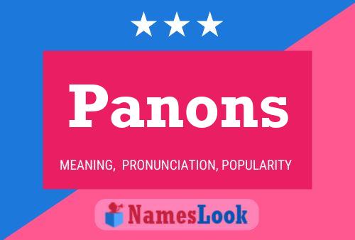 Panons 名字海报