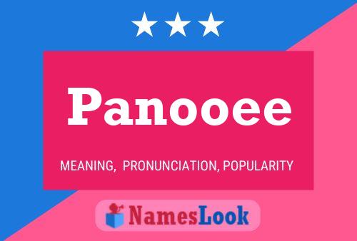 Panooee 名字海报