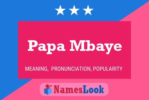 Papa Mbaye 名字海报