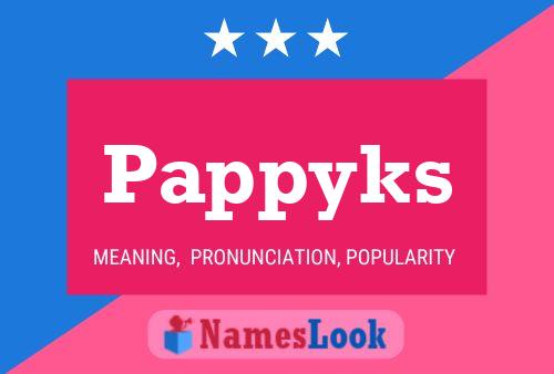 Pappyks 名字海报