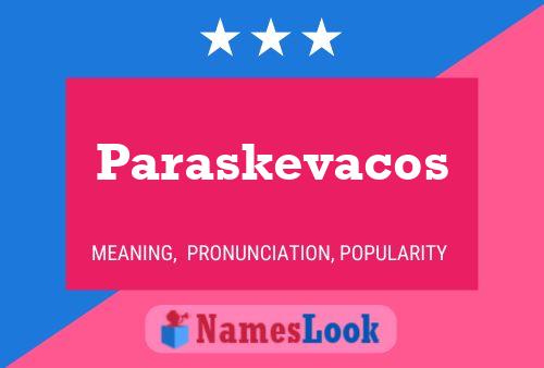 Paraskevacos 名字海报