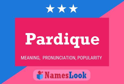 Pardique 名字海报