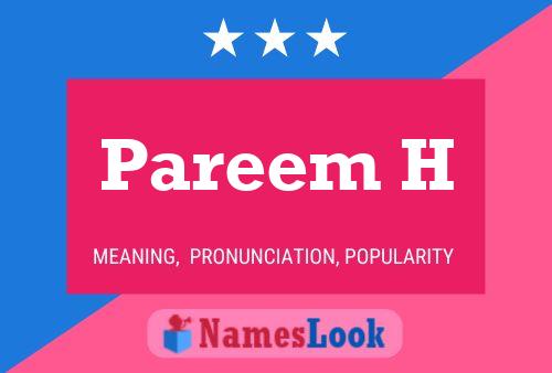 Pareem H 名字海报