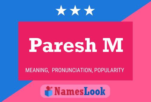 Paresh M 名字海报