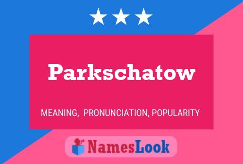 Parkschatow 名字海报