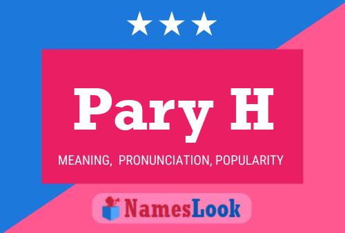 Pary H 名字海报