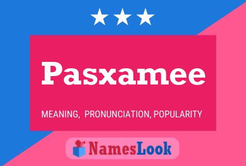 Pasxamee 名字海报