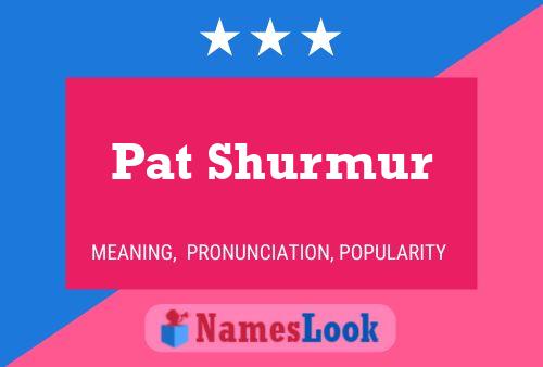 Pat Shurmur 名字海报