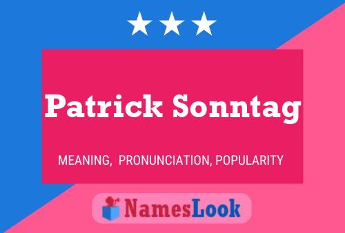 Patrick Sonntag 名字海报