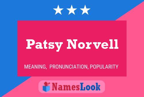 Patsy Norvell 名字海报