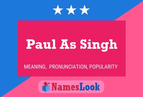 Paul As Singh 名字海报