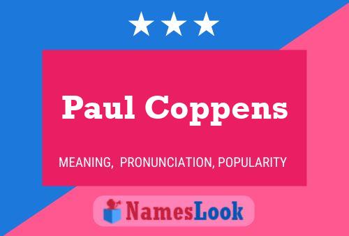 Paul Coppens 名字海报