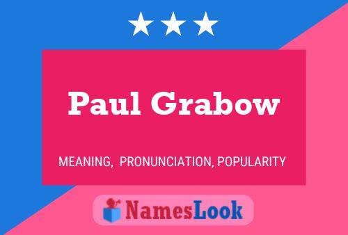 Paul Grabow 名字海报