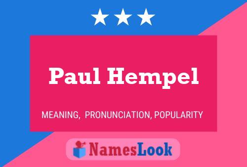 Paul Hempel 名字海报