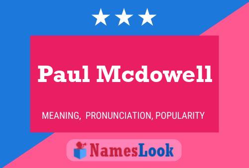 Paul Mcdowell 名字海报