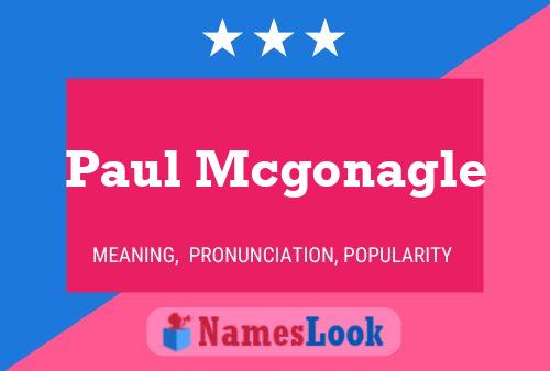 Paul Mcgonagle 名字海报