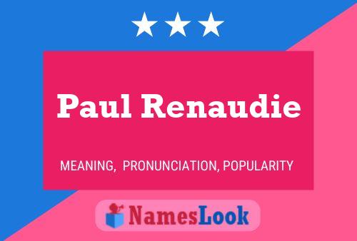 Paul Renaudie 名字海报