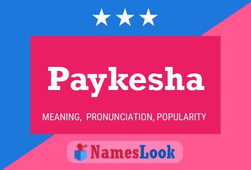 Paykesha 名字海报