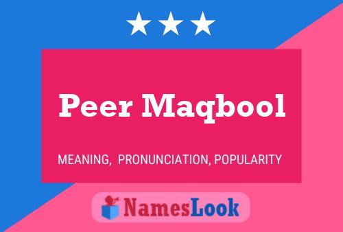 Peer Maqbool 名字海报