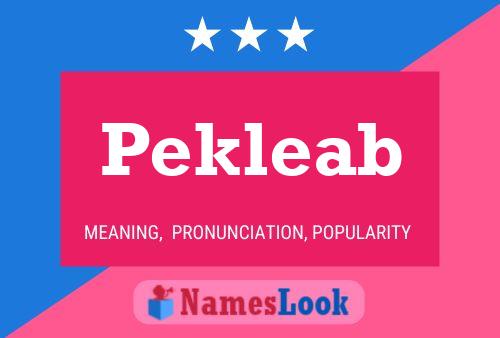 Pekleab 名字海报