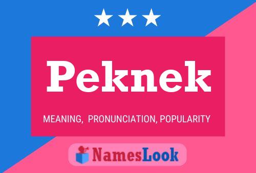 Peknek 名字海报