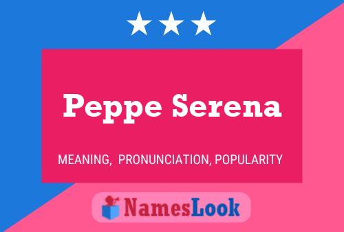 Peppe Serena 名字海报