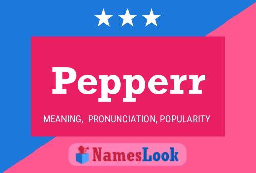 Pepperr 名字海报